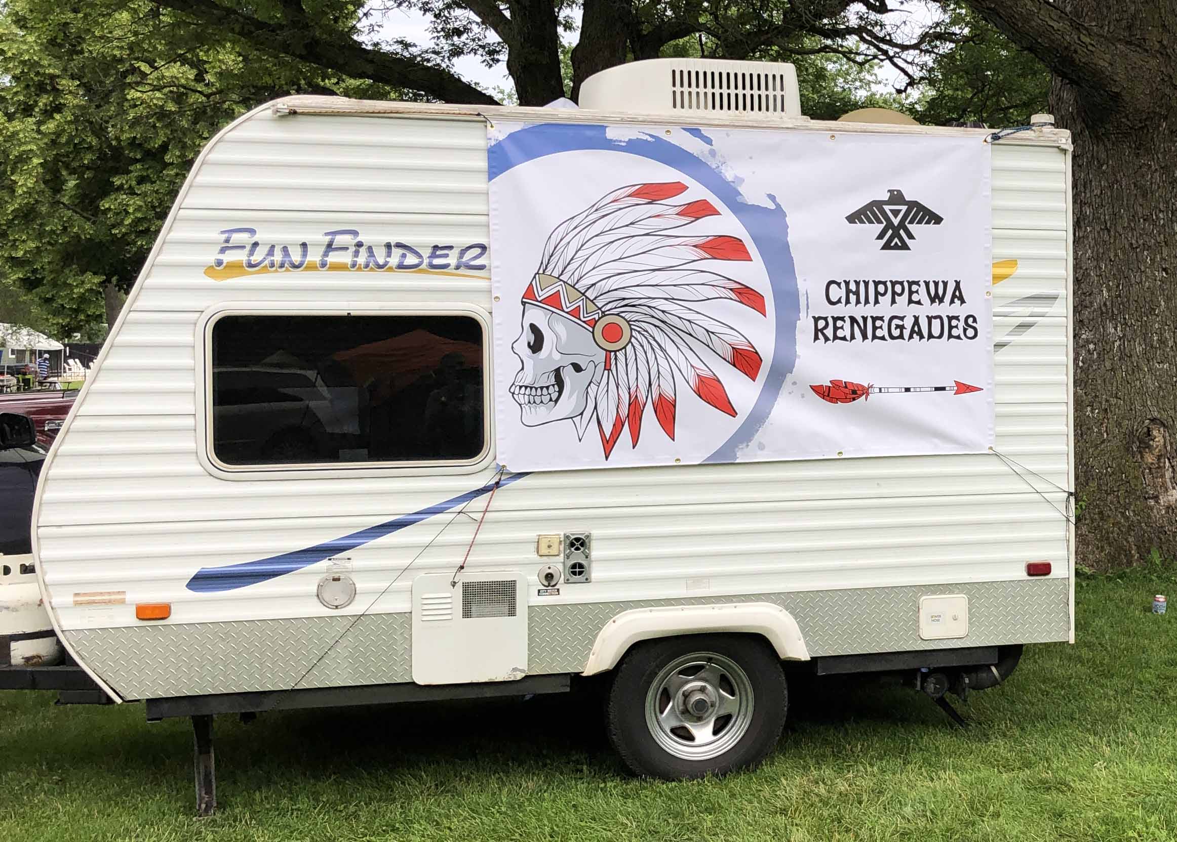 Chippewas sign Indian Guides Spring Campout June 2019 Four Feathers IMG_6770