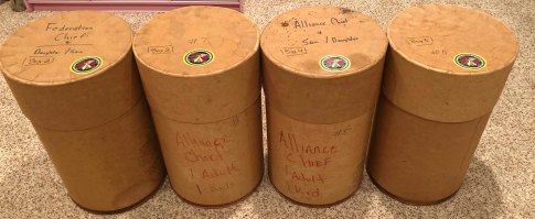 Headdress storage boxes